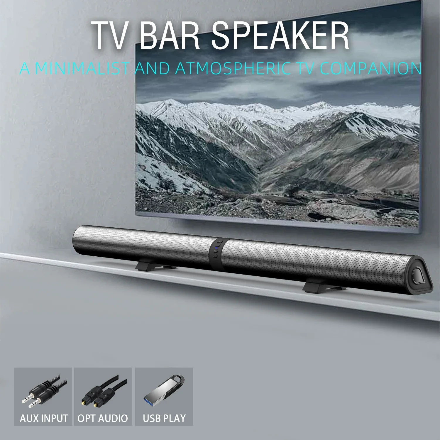 Home Cinema Of Soundbar - Barra de som FM TV Alto-falantes