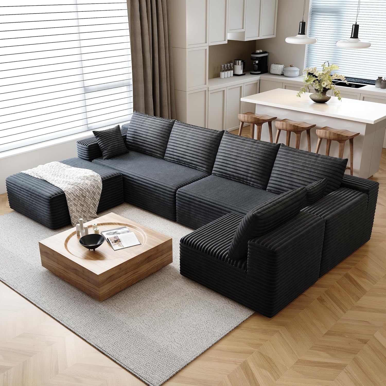 Recliner Sofa Cover - Sofá secional estilo nuvem, com capa
