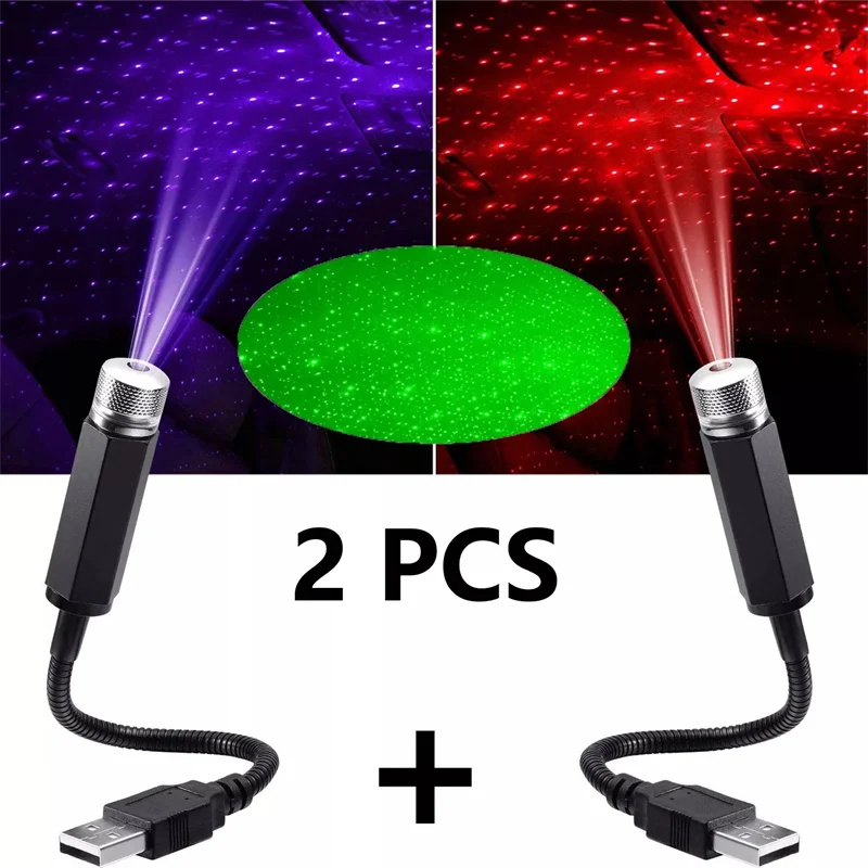 Home Cinema With Projector - Mini carro led estrela luz noturna