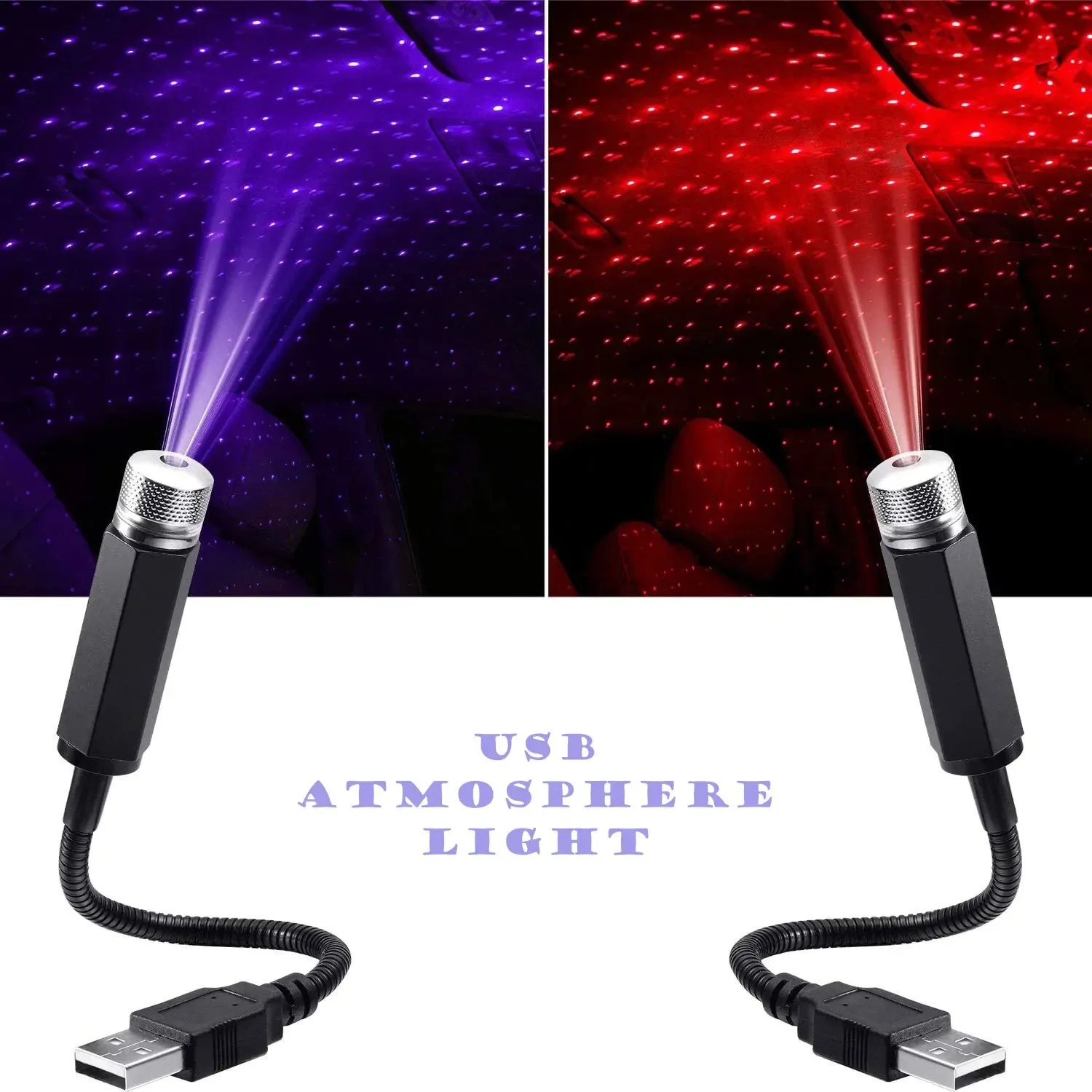Home Cinema With Projector - Luz Noturna LED Mini Carro QXNY
