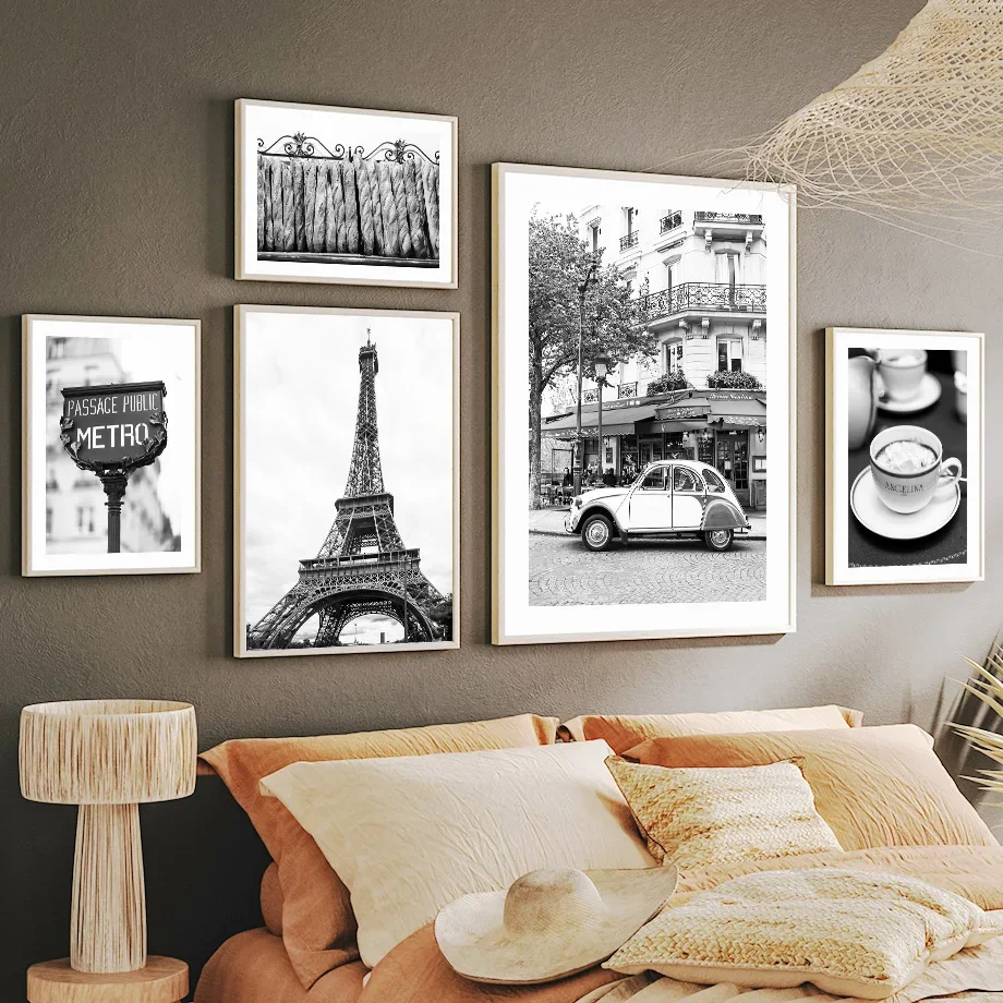 Preto branco paris toalha café - Home Cinema Wall Art avaliação e preço