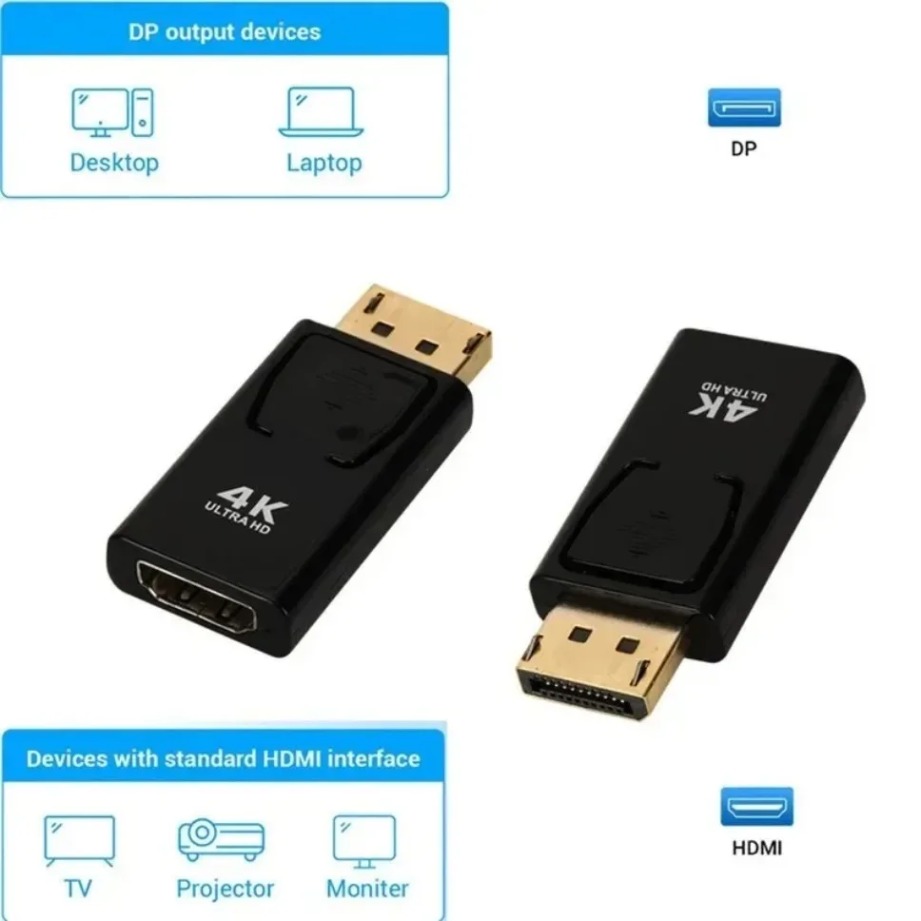 Displayport para hdmi-adaptado - Home Cinema With Projector avaliação e preço
