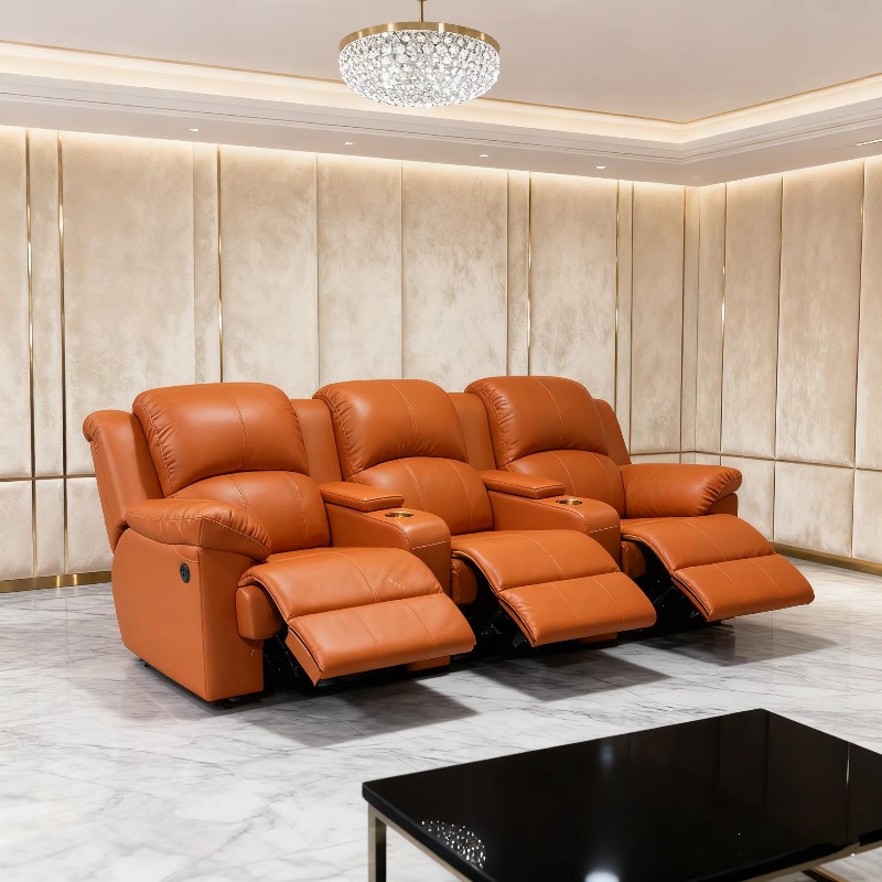 Poltrona Reclinável de Couro C - Home Cinema Interiors avaliação e preço