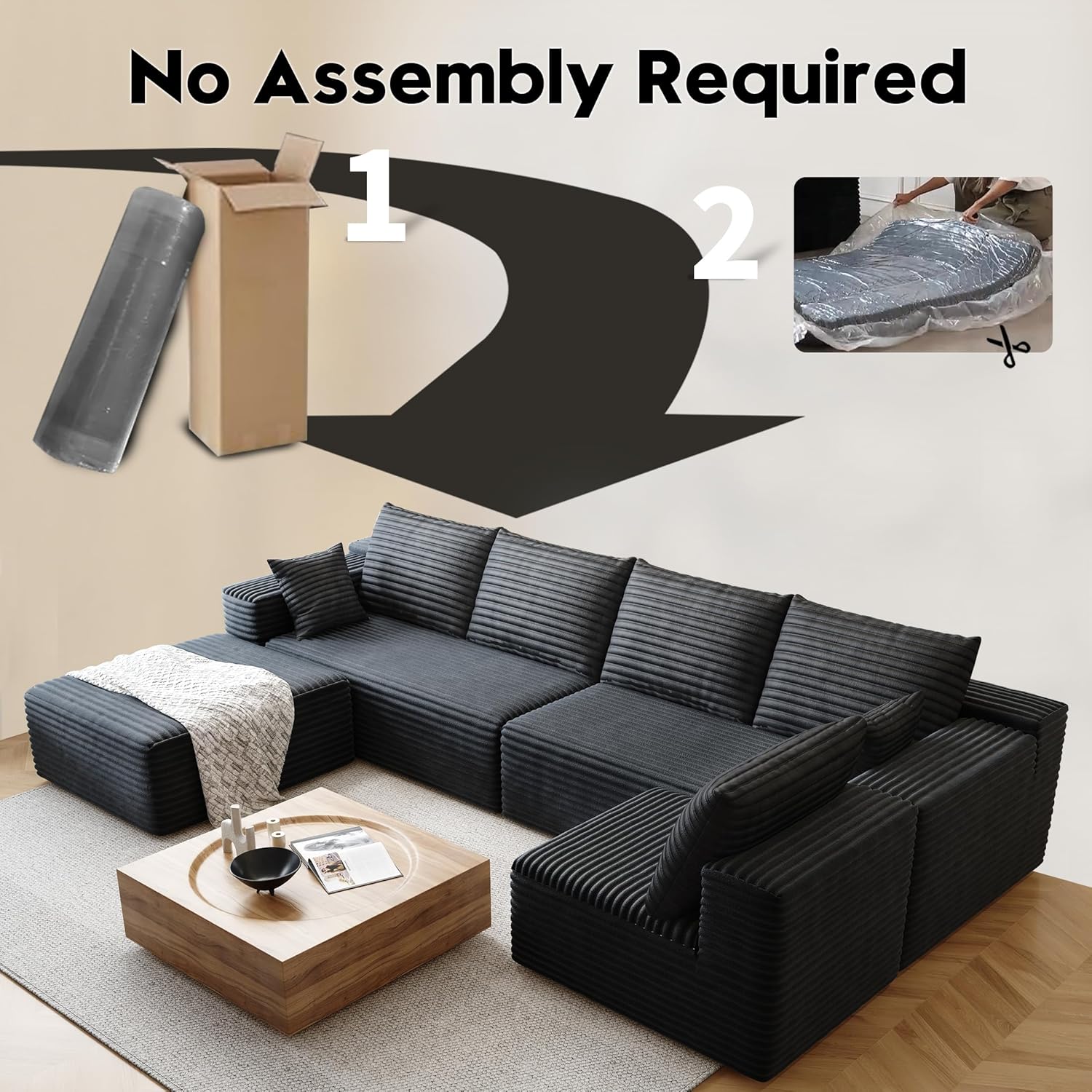 Sofá secional estilo nuvem, co - Recliner Sofa Cover avaliação e preço