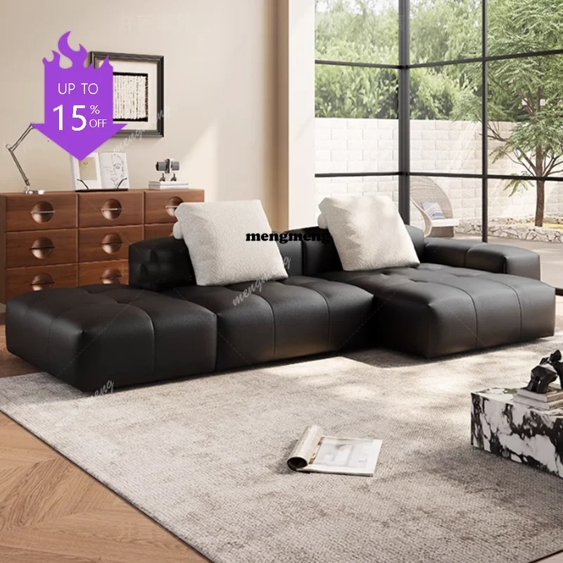 Sofá Nórdico de Couro Compacta - Home Cinema Room Design avaliação e preço