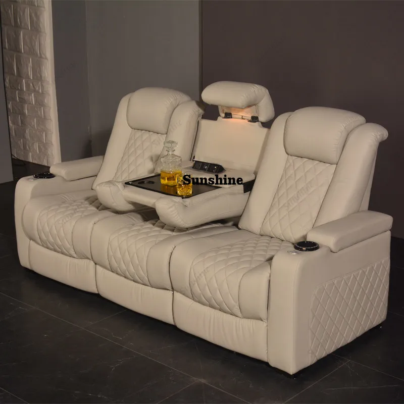 Sofá Elétrico de Cinema Branco - Home Cinema Interiors avaliação e preço