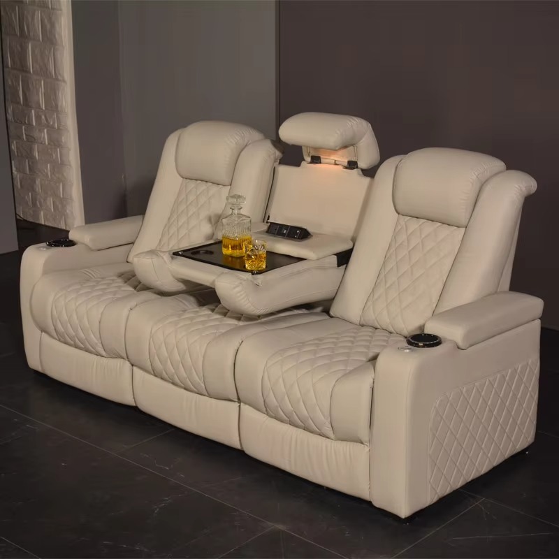 Sofá Elétrico de Cinema Branco - Home Cinema Interiors avaliação e preço