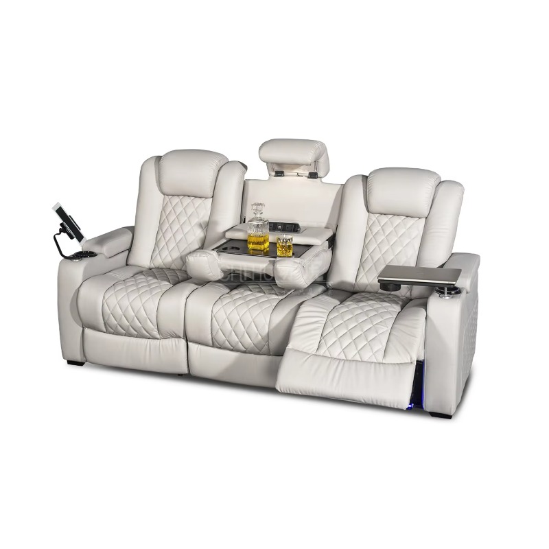 Sofá Elétrico de Cinema Branco - Home Cinema Interiors avaliação e preço
